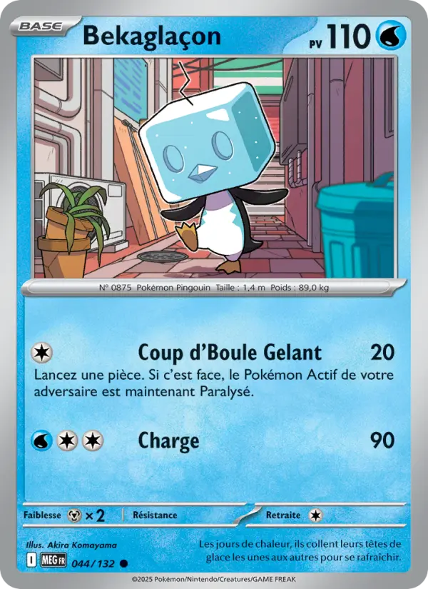 Scan HD carte Pokémon Bekaglaçon 044/132 — Méga-Évolution