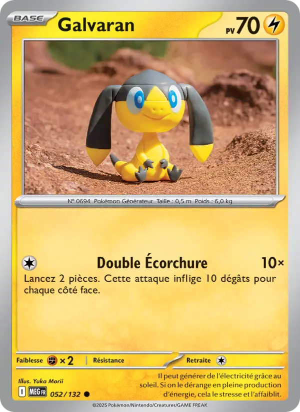 Scan HD carte Pokémon Galvaran 052/132 — Méga-Évolution