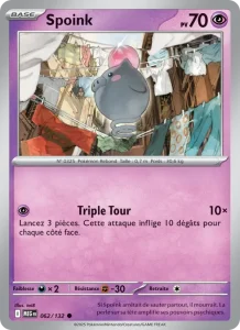 Carte Pokemon Spoink 062/132 Méga-Évolution