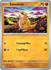 Carte Pokemon Sabelette 068/132 Méga-Évolution