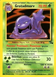 Carte Pokemon Grotadmorv 28/62 Fossile