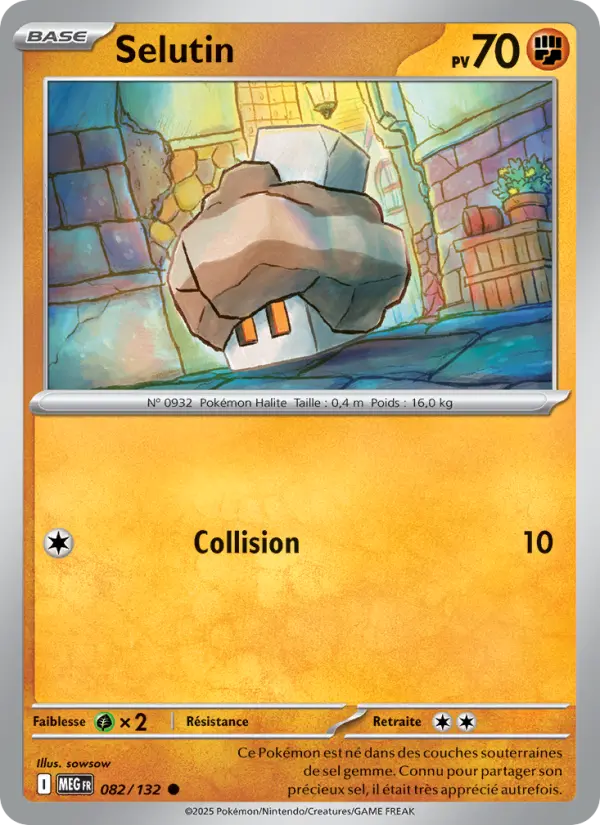 Scan HD carte Pokémon Selutin 082/132 — Méga-Évolution
