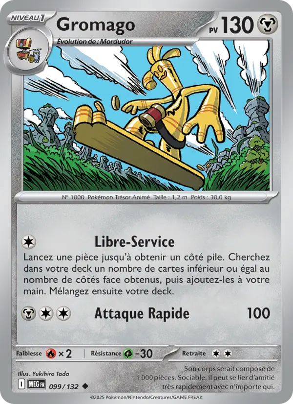 Scan HD carte Pokémon Gromago 099/132 — Méga-Évolution