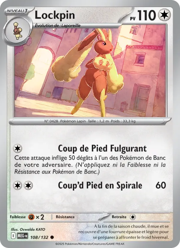 Scan HD carte Pokémon Lockpin 108/132 — Méga-Évolution