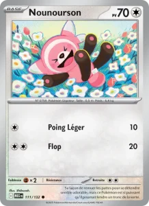Carte Pokemon Nounourson 111/132 Méga-Évolution