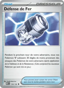 Carte Pokemon Défense de Fer 118/132 Méga-Évolution