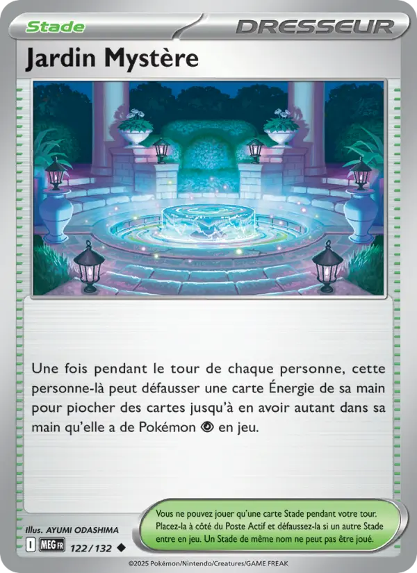 Scan HD carte Pokémon Jardin Mystère 122/132 — Méga-Évolution