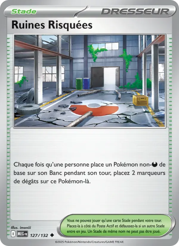 Scan HD carte Pokémon Ruines Risquées 127/132 — Méga-Évolution