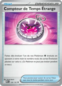 Carte Pokemon Compteur de Temps Étrange 128/132 Méga-Évolution