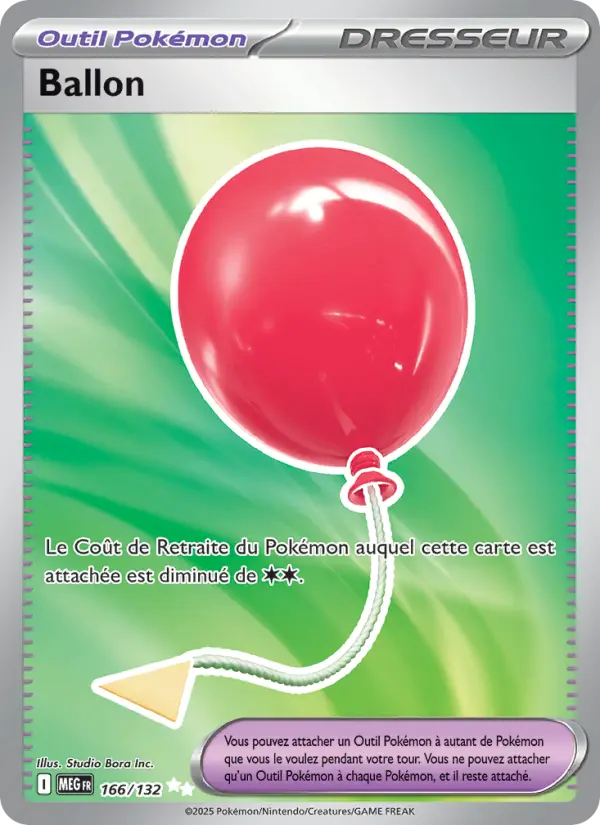 Scan HD carte Pokémon Ballon 166/132 — Méga-Évolution