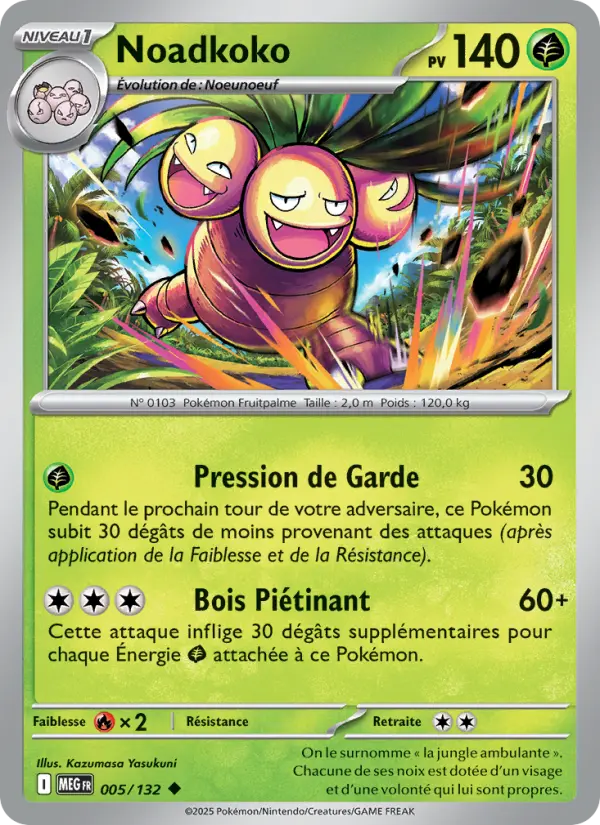 Scan HD carte Pokémon Noadkoko 005/132 — Méga-Évolution