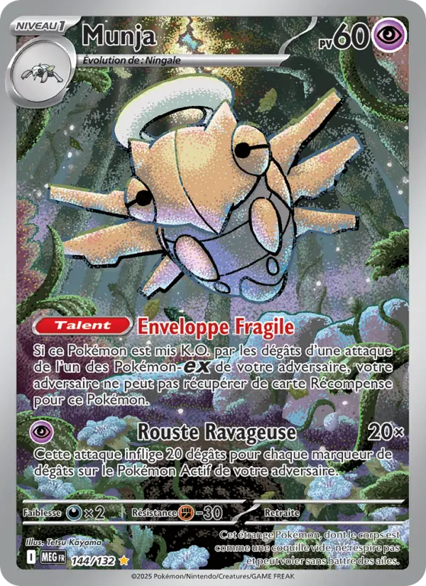 Scan HD carte Pokémon Munja 144/132 — Méga-Évolution