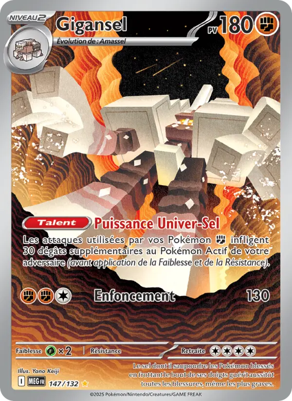Scan HD carte Pokémon Gigansel 147/132 — Méga-Évolution