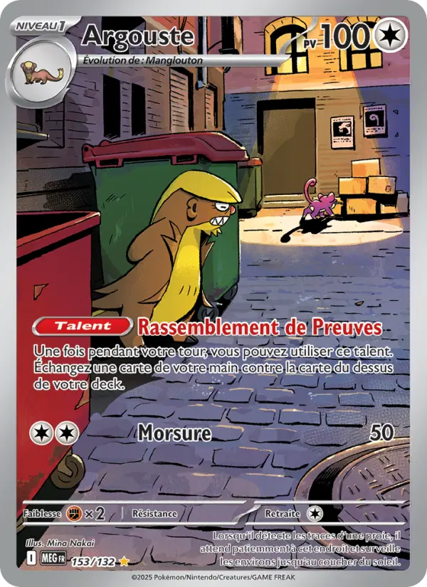 Scan HD carte Pokémon Argouste 153/132 — Méga-Évolution