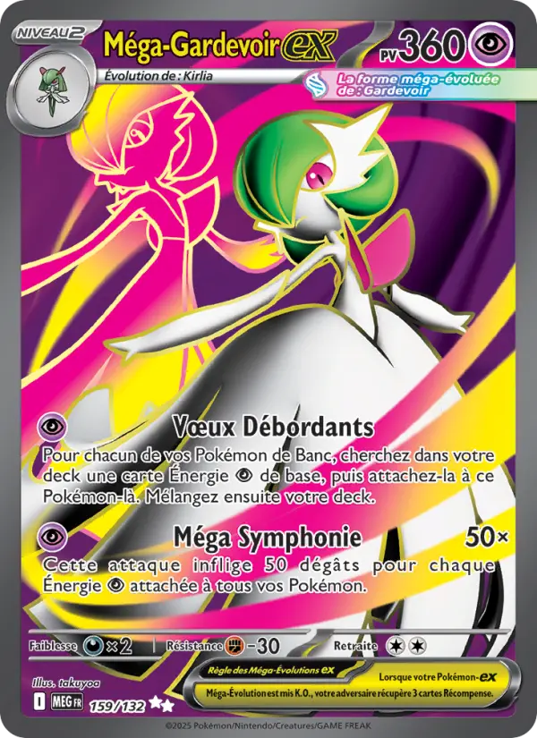 Scan HD carte Pokémon Méga-Gardevoir-ex 159/132 — Méga-Évolution