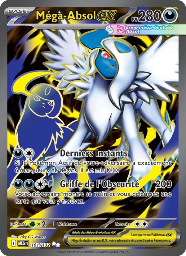 Scan HD carte Pokémon Méga-Absol-ex 161/132 — Méga-Évolution