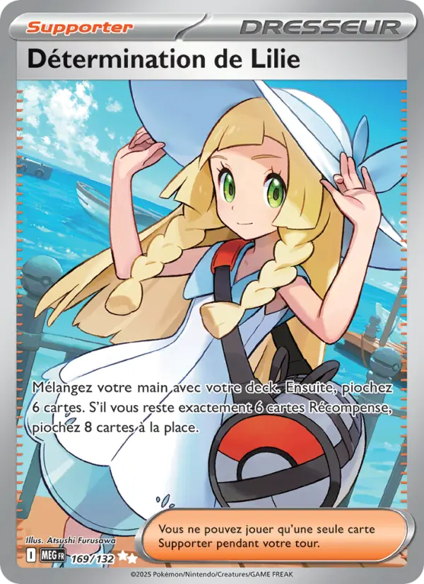 Scan HD carte Pokémon Détermination de Lilie 169/132 — Méga-Évolution
