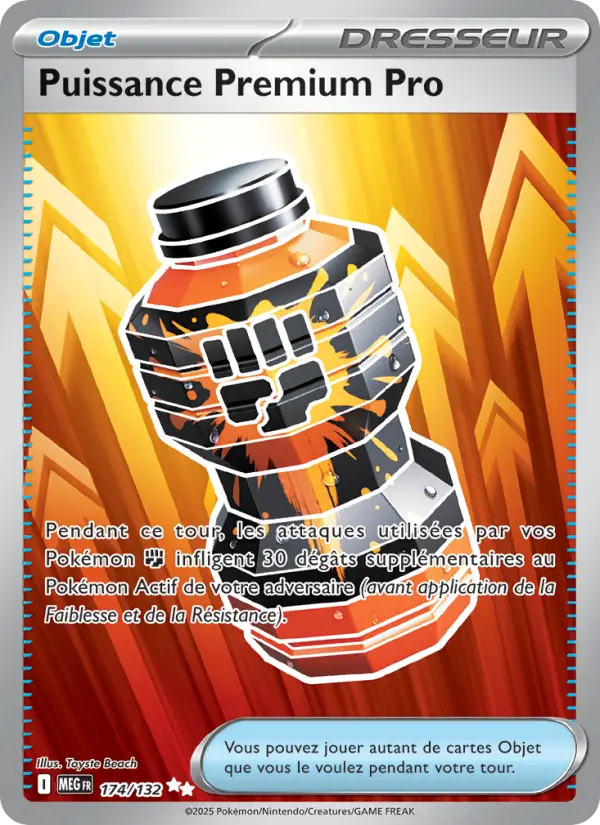 Scan HD carte Pokémon Puissance Premium Pro 174/132 — Méga-Évolution