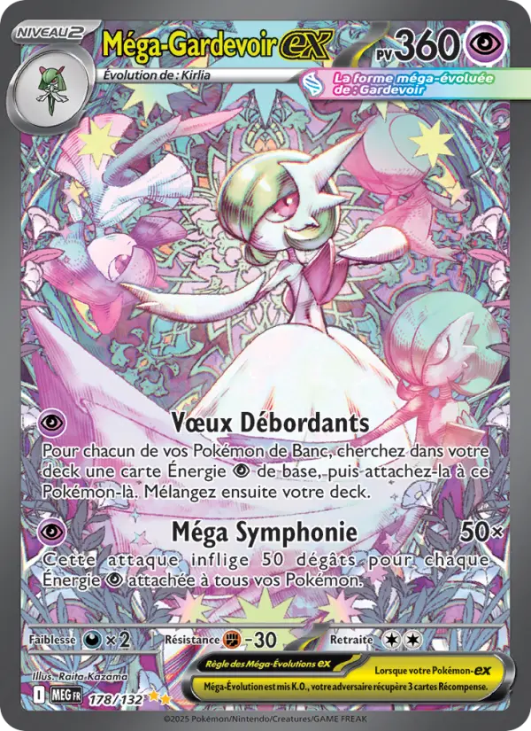 Scan HD carte Pokémon Méga-Gardevoir-ex 178/132 — Méga-Évolution