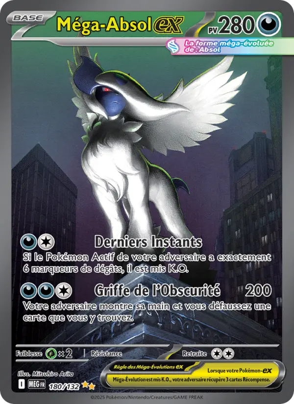 Scan HD carte Pokémon Méga-Absol-ex 180/132 — Méga-Évolution