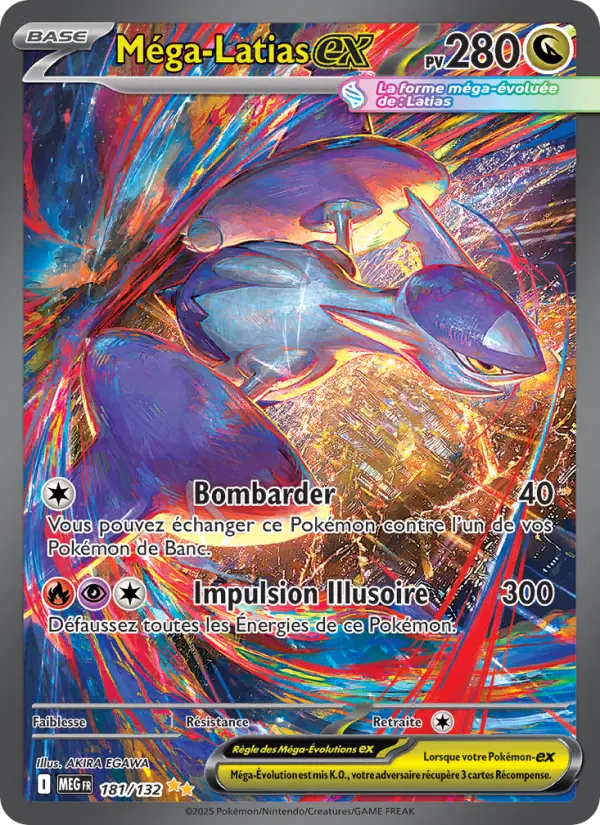 Scan HD carte Pokémon Méga-Latias-ex 181/132 — Méga-Évolution