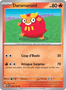 Carte Pokemon Darumarond 034/197 Flammes Obsidiennes