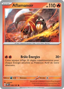 Carte Pokemon Aflamanoir 039/197 Flammes Obsidiennes