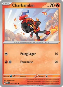 Carte Pokemon Charbambin 043/197 Flammes Obsidiennes