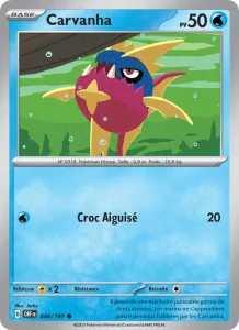 Carte Pokemon Carvanha 046/197 Flammes Obsidiennes