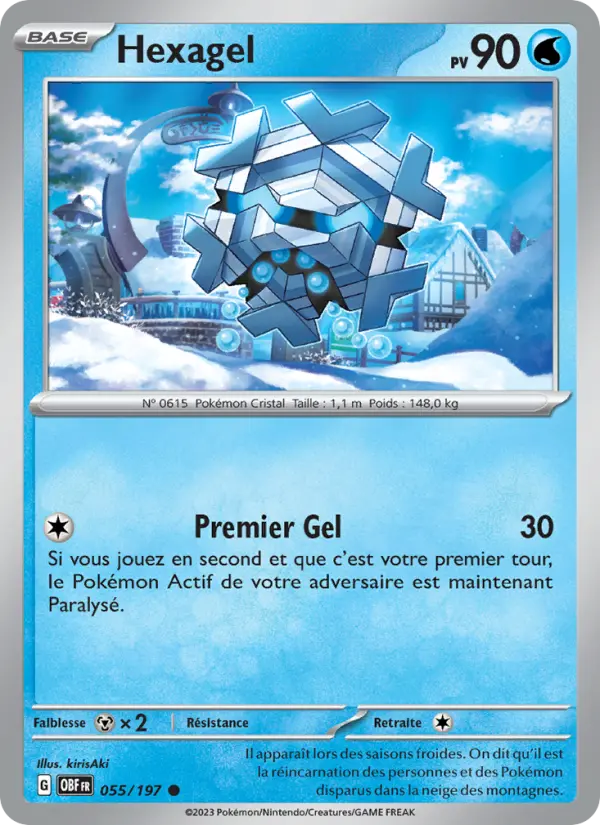 Scan HD carte Pokémon Hexagel 055/197 — Flammes Obsidiennes