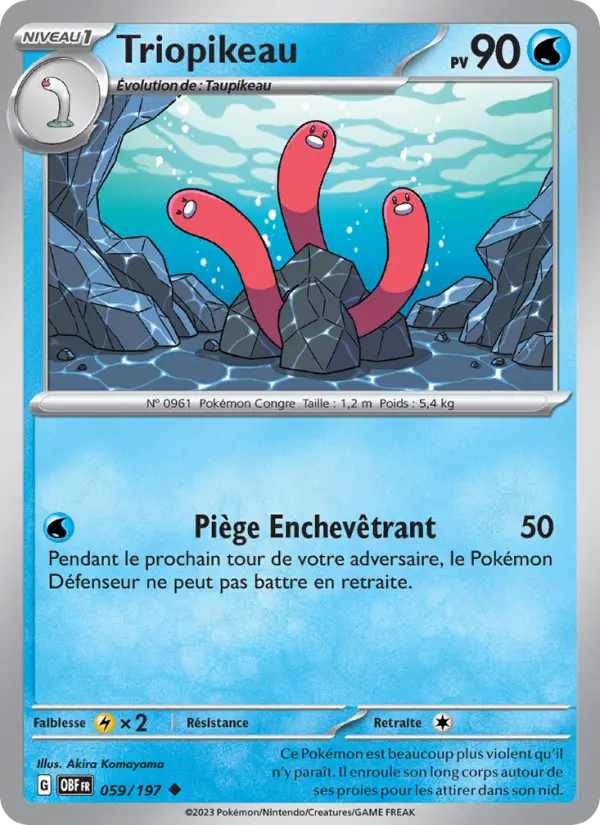 Scan HD carte Pokémon Triopikeau 059/197 — Flammes Obsidiennes