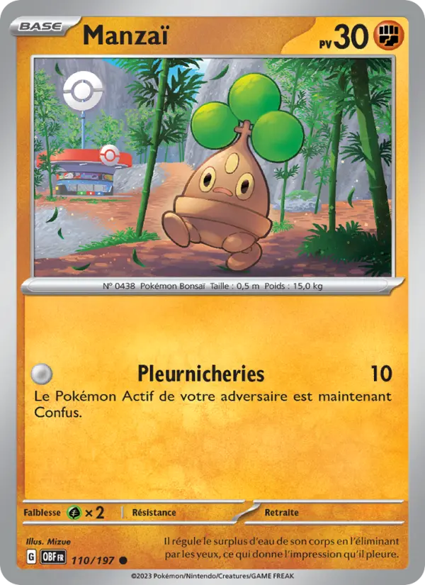 Scan HD carte Pokémon Manzaï 110/197 — Flammes Obsidiennes