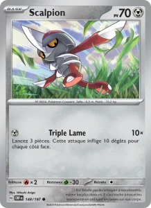 Carte Pokemon Scalpion 148/197 Flammes Obsidiennes