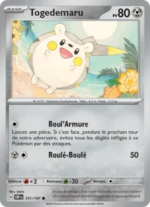 Carte Pokemon Togedemaru 151/197 Flammes Obsidiennes
