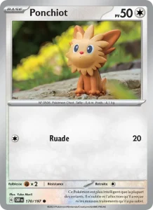 Carte Pokemon Ponchiot 170/197 Flammes Obsidiennes