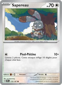 Carte Pokemon Sapereau 175/197 Flammes Obsidiennes