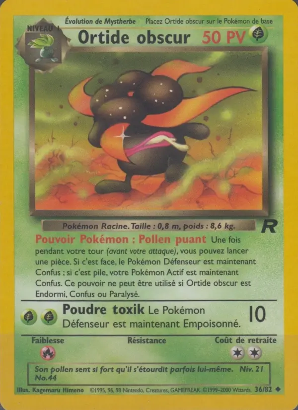 Scan HD carte Pokémon Ortide obscur 36/82 — Team Rocket