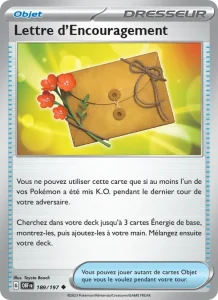 Carte Pokemon Lettre d'Encouragement 189/197 Flammes Obsidiennes