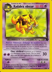 Carte Pokemon Kadabra obscur 39/82 Team Rocket