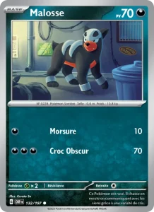 Carte Pokemon Malosse 132/197 Flammes Obsidiennes