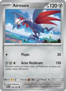 Carte Pokemon Airmure 142/197 Flammes Obsidiennes