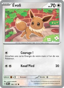 Carte Pokemon Évoli 166/197 Flammes Obsidiennes
