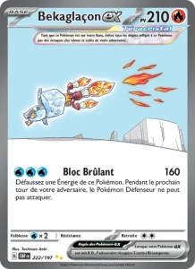Carte Pokemon Bekaglaçon-ex 222/197 Flammes Obsidiennes