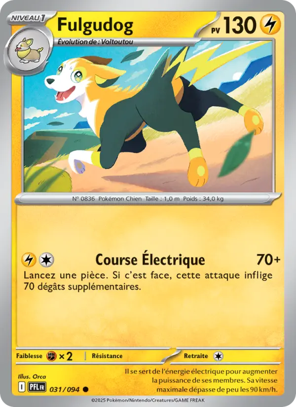 Scan HD carte Pokémon Fulgudog 031/94 — Flammes Fantasmagoriques