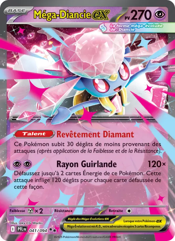 Scan HD carte Pokémon Méga-Diancie-ex 041/94 — Flammes Fantasmagoriques