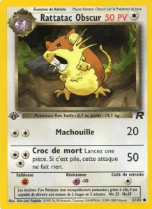 Carte Pokemon Rattatac obscur 51/82 Team Rocket