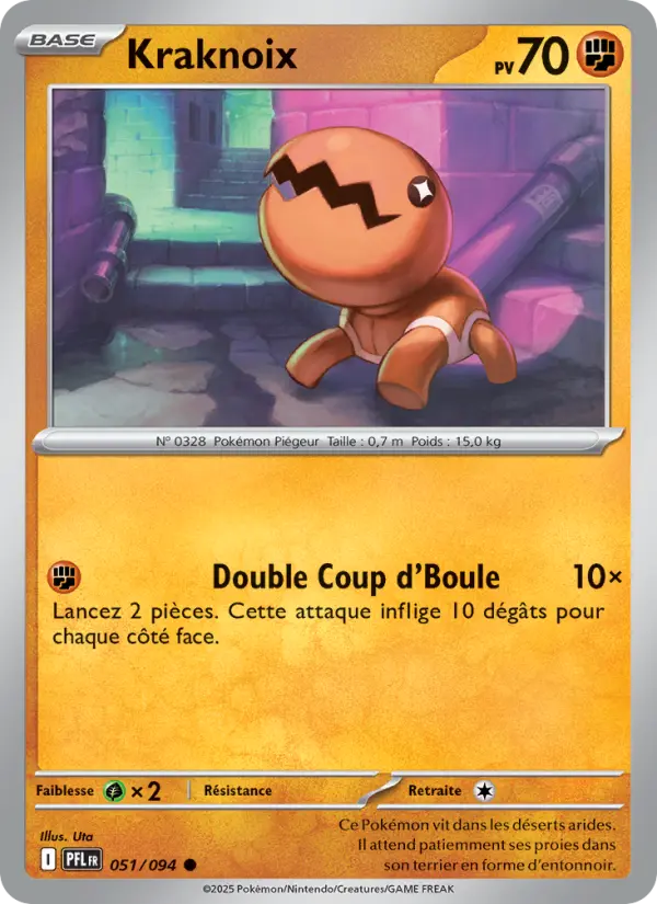 Scan HD carte Pokémon Kraknoix 051/94 — Flammes Fantasmagoriques