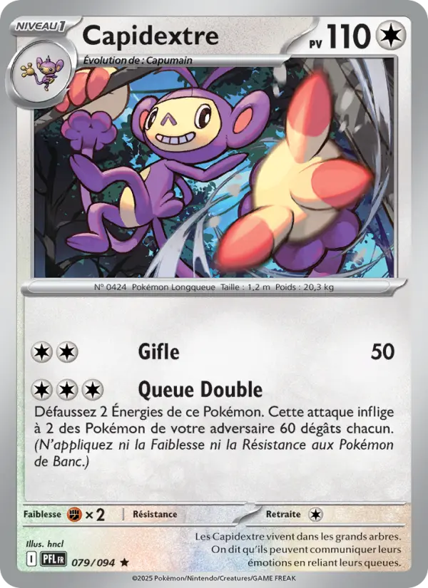 Scan HD carte Pokémon Capidextre 079/94 — Flammes Fantasmagoriques