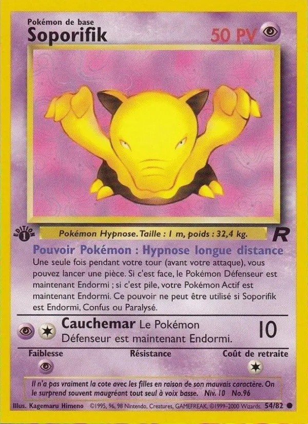 Scan HD carte Pokémon Soporifik 54/82 — Team Rocket