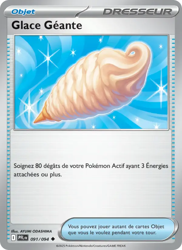 Scan HD carte Pokémon Glace Géante 091/94 — Flammes Fantasmagoriques